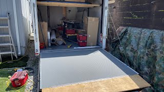 Cargo Trailers Conversion ramp door insulation and rubber flooring