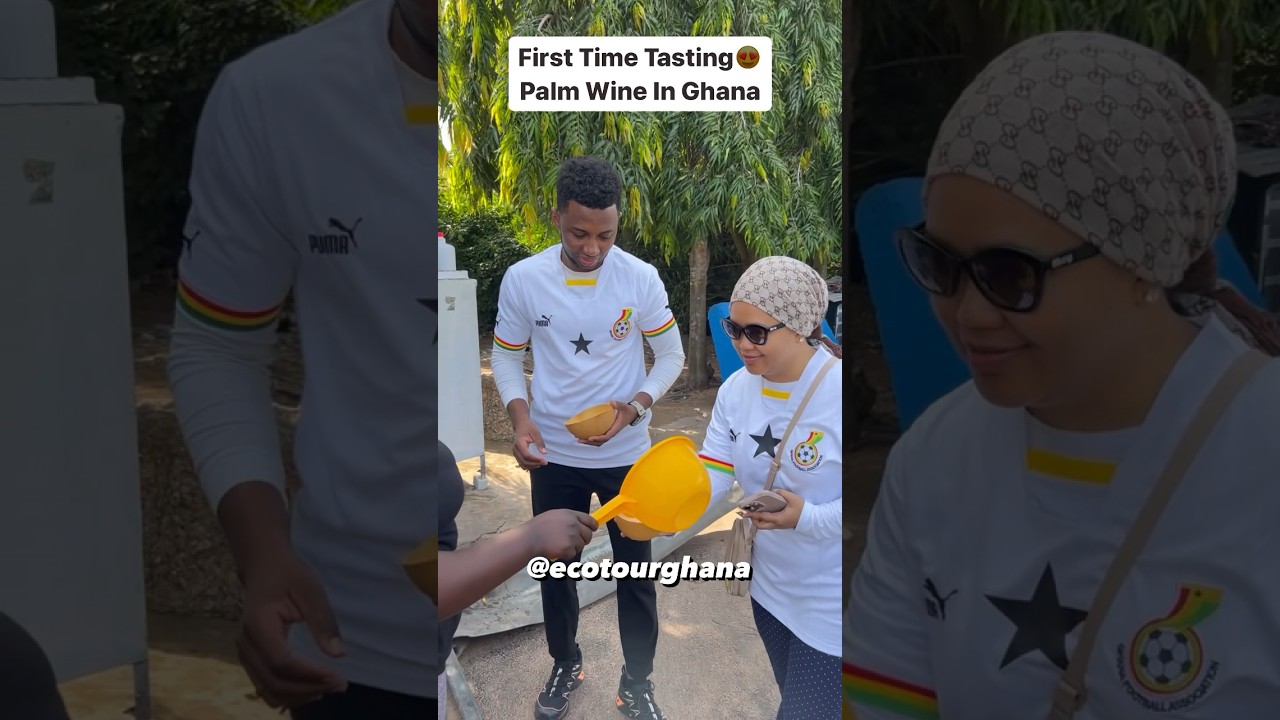 First Time 🇲🇬Tasting Palm Wine in Ghana🇬🇭 