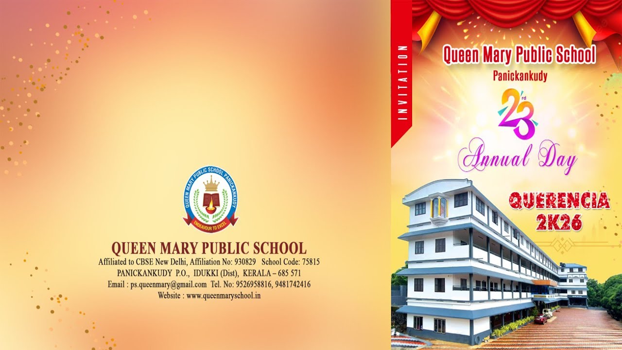 🔴LIVE/ QUEEN MARY PUBLIC SCHOOL PANICKANKUDY - 23rd Annual Day  'QUERENCIA 2K26'