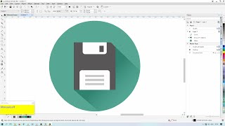 Corel Draw Tutorial - Create Floppy Disk Flat Icon