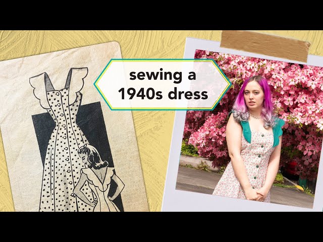Sewing a 1940s Vintage Floral Summer Dress w/ Princess Seams