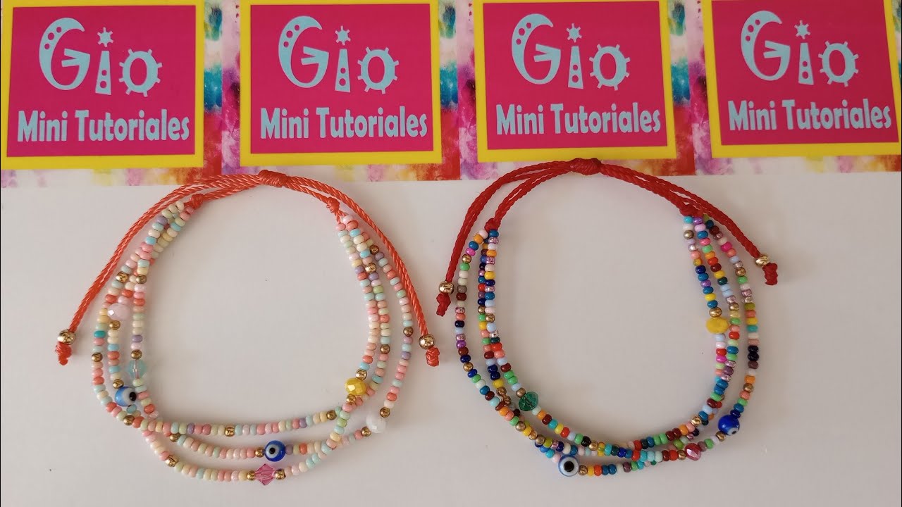 como hacer una pulsera con chaquira #diy #tutorial #pulseras