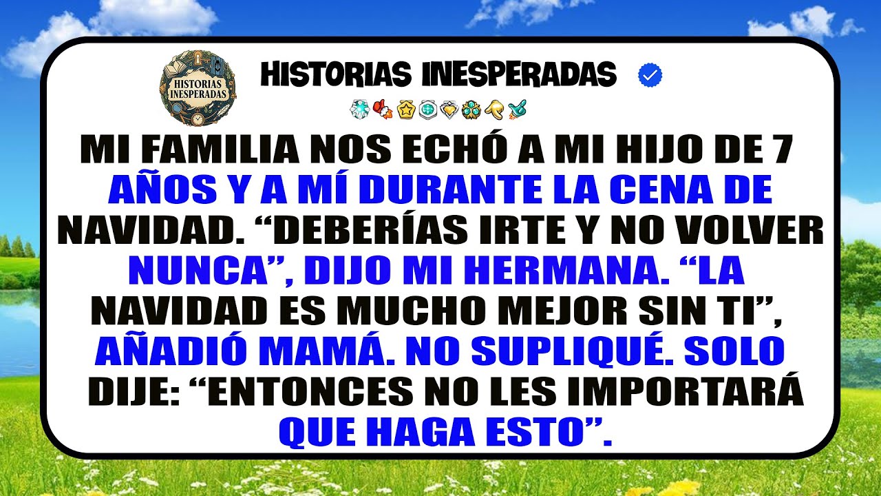 En Navidad, Mis Padres Nos Echaron A Mi Hijo De 7 Años Y A Mí Durante La Cena Navideña.