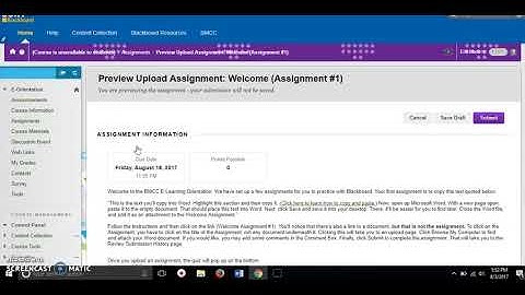 BMCC E-Learning: Assignments