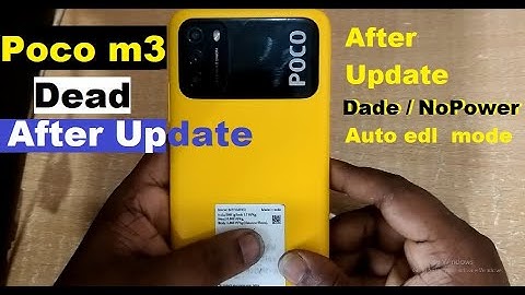 Poco M3 /  Redmi 9t dead after  update or restart fixed |  POCO M3 auto 9008 com port dead solution