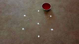 Aadi madham beautiful simpleflower kolam/aadi madham traditional kolam/beginnerrangoli/rgrangoli