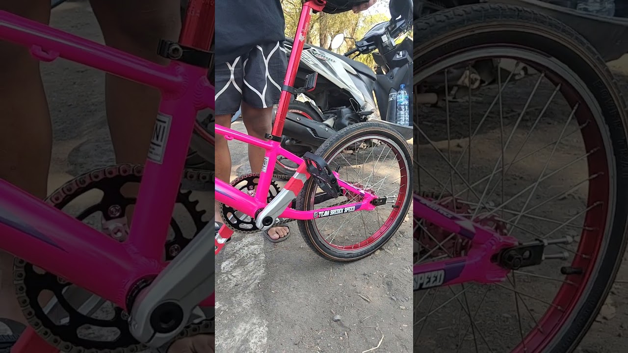 BMX United pink menyala di sirkuit ketapang andalan piringseng