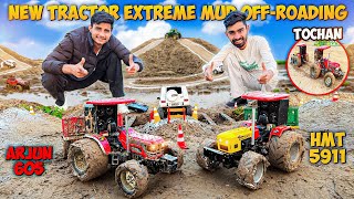  Hmt 5911 and Arjun 4x4 in extreme mud off-roading 🔥How to make 4x4 tractor 💪💪 screenshot 3