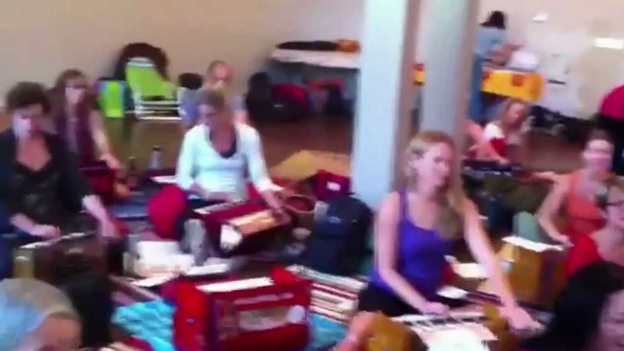 Harmonium class with Daniel Tucker at Jai Uttal's Kirtan Camp