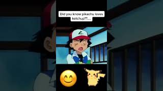 Did you know Pikachu loves ketchup? 😊 #pokemon  #pikachu #ketchup