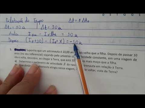 Resolução de questões - Relatividade restrita - Problema 1 - Dilatação do tempo