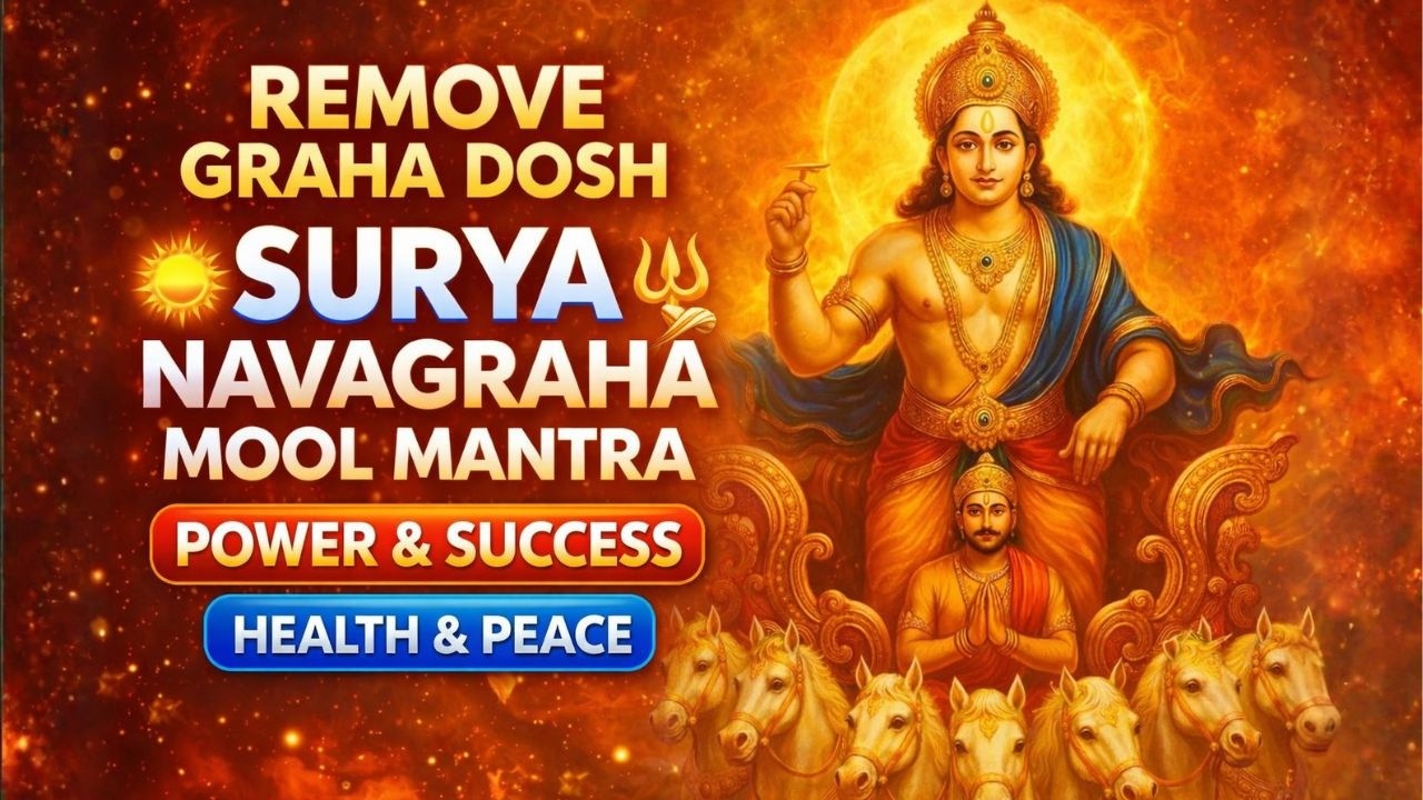 SURYA NAVAGRAHA MOOL MANTRA 🌞 | Remove Graha Dosh & Attract Power, Success & Health 🔱✨