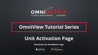 OmniView Tutorial - Unit Activation
