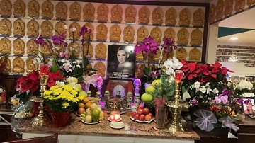 Cùng với Dì Trizzie và Thầy Giác Châu thông báo về lễ cầu siêu 100 ngày cho mẹ Phi Nhung