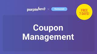 Coupon Management — Restaurant Promotion &amp; Coupon Management [Free 7-Day Trial]
