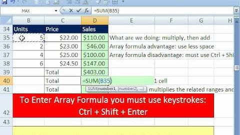 Highline Excel Class 36: Array Formulas Basics