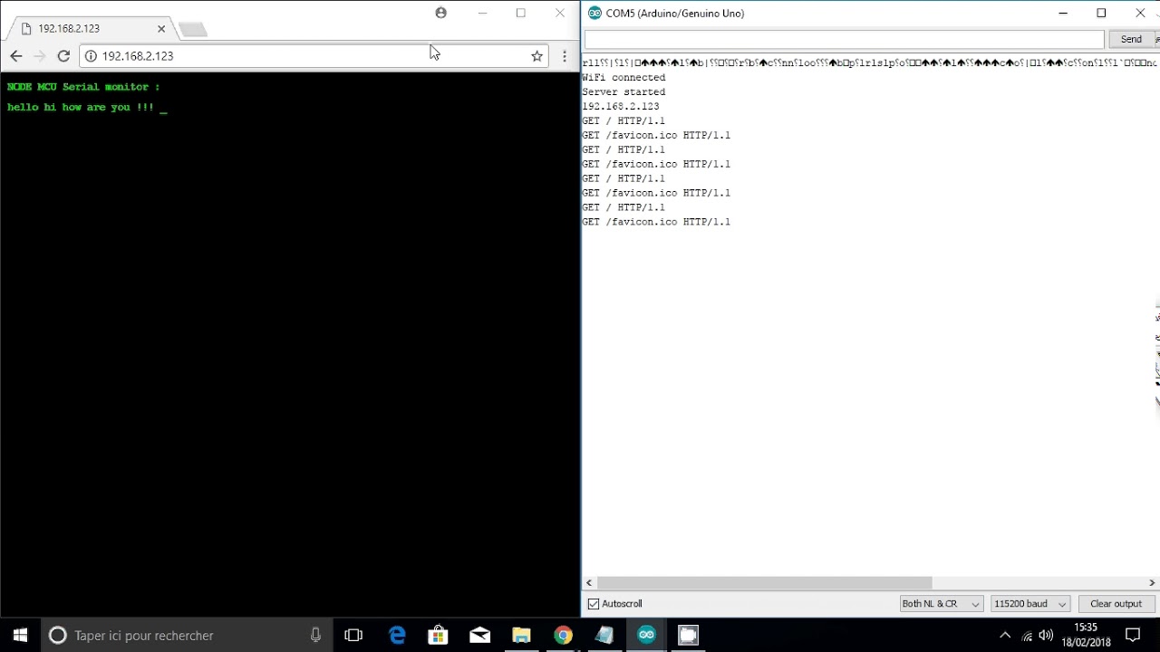 wireless serial monitor (esp2866 , arduino ) - YouTube