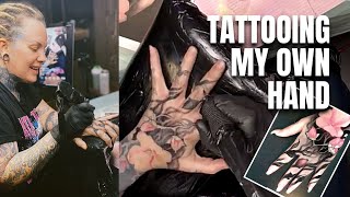 Tattooing my own hand freehand style - Live on Instagram by Electric Linda 12,293 views 3 years ago 1 hour, 34 minutes