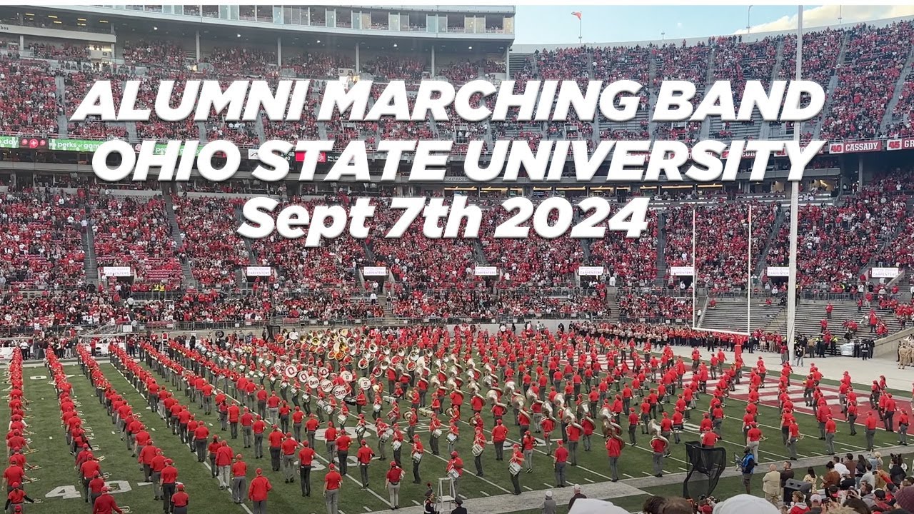 Ohio State Alumni Marching Band Take Over Ohio Stadium, Buckeye Battle Cry - OSU vs Western Michigan