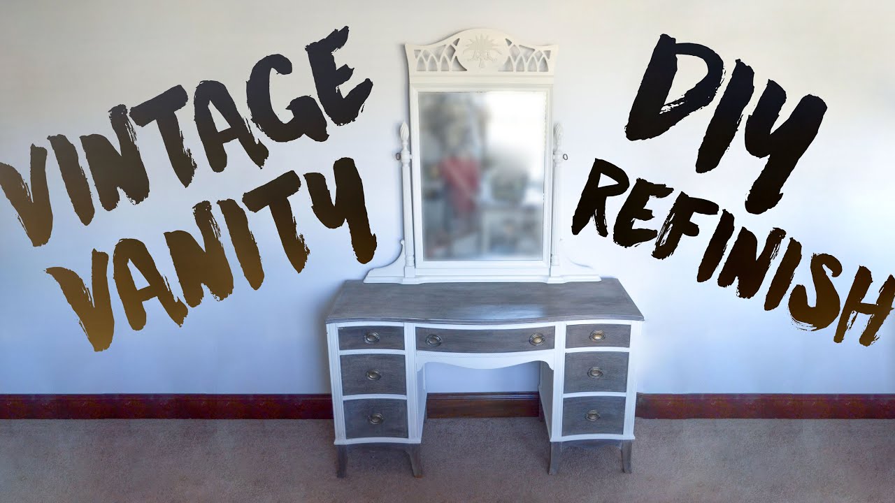 Antique Makeup Vanity Diy Beautiful Vintage Patina Vanity With Mirror