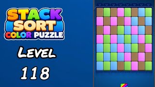 Stack Sort Color Puzzle Level 118 Walkthrough