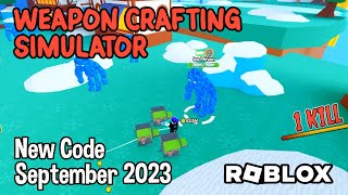 Weapon Crafting Simulator Codes For December 2023 - Roblox