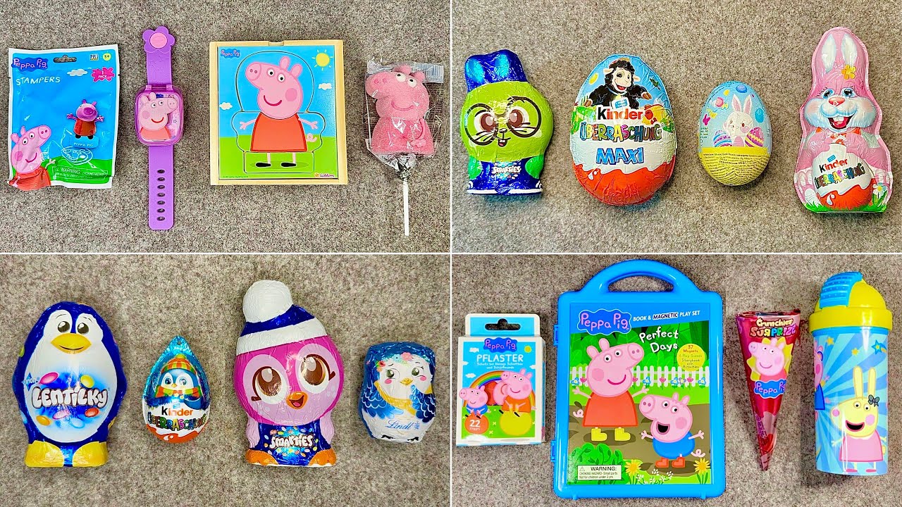🤩 Funny PEPPA PIG & Chocolate Surprise Eggs ASMR | Satisfying Sweets & Toys Unboxing