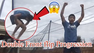 Double Front Flip Progression! (1 day)