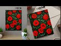 Vibrant RED Flowers - Spring Acrylic Painting Flowers