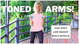 15 Minute Toned Arms Workout With Dumbbells Build Muscle Fast