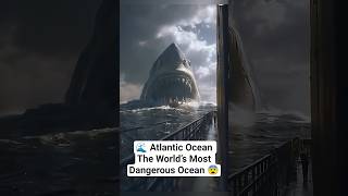 🌊 Atlantic Ocean The World’s Most Dangerous Ocean 😨 #facts #shorts #titanic #shortvideo #shortsfeed