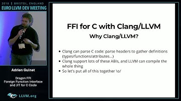 2018 EuroLLVM Developers’ Meeting: “DragonFFI: Foreign Function Interface and JIT using Clang/LLVM ”