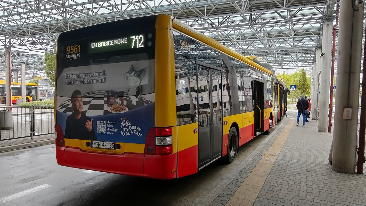 Linia 712 ( Nowa Trasa ) - Man Lion's City Hybrid #9561 ( Mobilis )