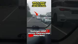 Rombongan Jabar 1 Melintas Tol Cipularang Tanpa Heong Heong