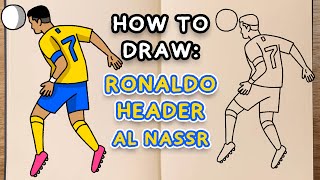 How To Draw And Colour Ronaldo Header Step By Step Drawing Tutorial
