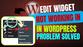 Edit Footer widget not working/not showing in wordpress problem solved