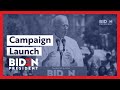 Joe Biden Officially Launches Campaign for President