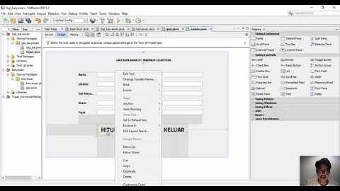 Memahami CRUD pada Java Netbeans 8.2 (Form Gaji Pegawai GUI)