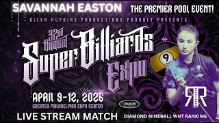 SAVANNAH EASTON vs SUAD KANTAREVIC  | 2026 Super Billiards Expo Diamond Nineball Professional 9 Ball screenshot 4