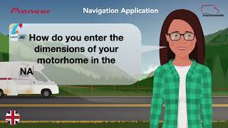 Pioneer SPH-EVO950DAB Navigation Application:  Entering motorhome dimensions / English screenshot 3
