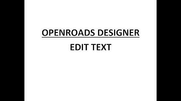 ORD - MicroStation - 12.4 - Edit Text
