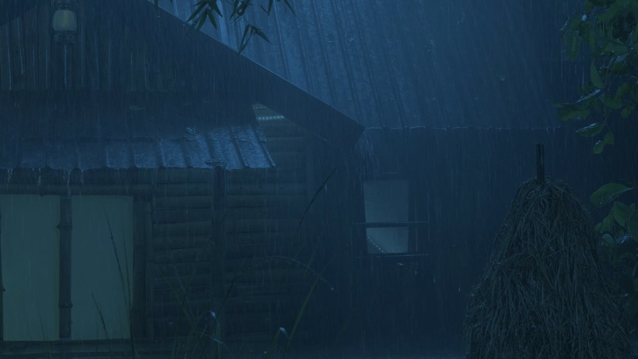 Fall Asleep Fast to Heavy Rain 🌧️ | Old Metal Roof in a Foggy Forest Night