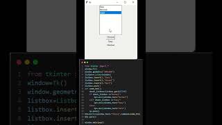 listbox using python (tkniter)...#design #coding #programming #python