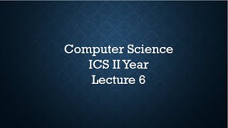 Lecture 6 Data Processing and Activities Involved in Data Processing for ICS 2nd Year