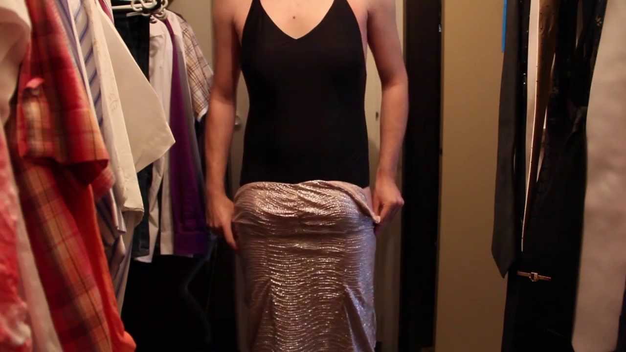 Crossdresser Strip From Cute Dress To One Piece Swimsuit YouTube