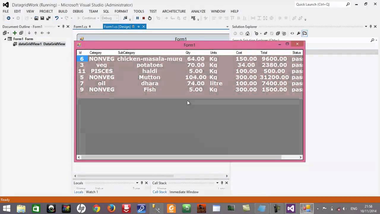 working With datagrid - YouTube