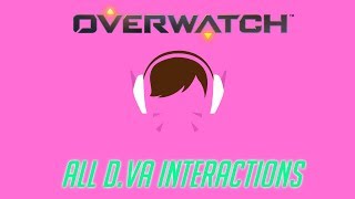 Overwatch - All D.Va Interactions V2 + Unique Kill Quotes