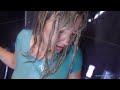 Slowmotion - Wet hair & clothes in shower