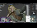 🎯 Elf Ranger 3D Modeling – Part 6 | Sleeve Folds &amp; Fabric Anchoring Points