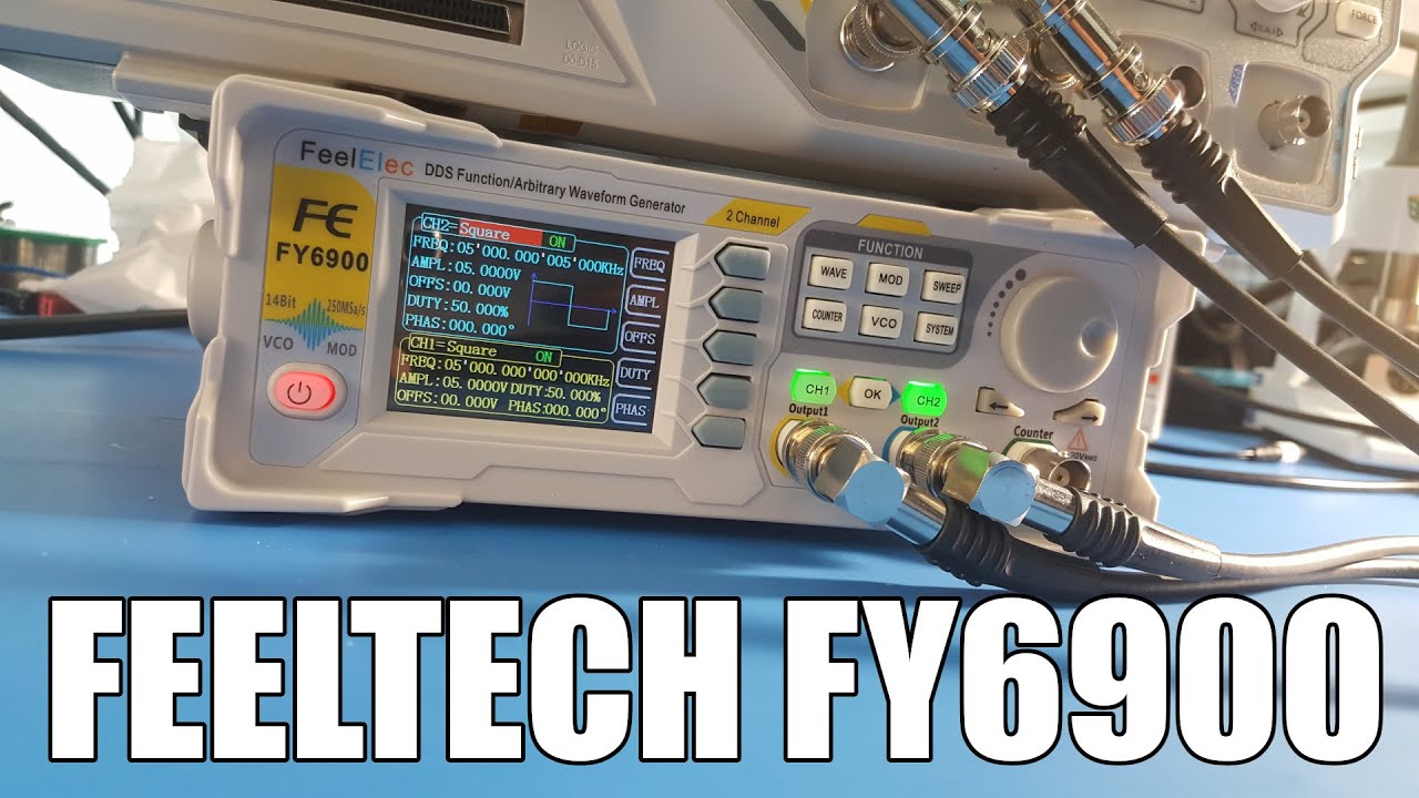 希少 FY6900 14bit 60MHz 2ch 信号発生器/カウンター 信号発生器】FeelTech FY6900 DDSファンクション・ジェネレータ